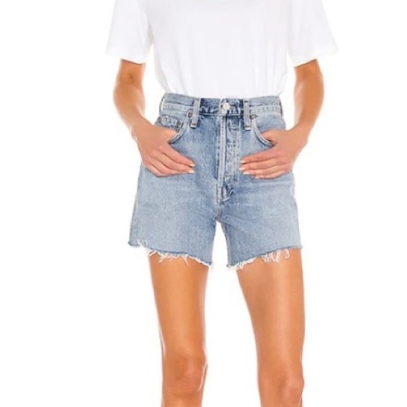 Agolde Riley High Rise Shorts - Picture 2 of 10